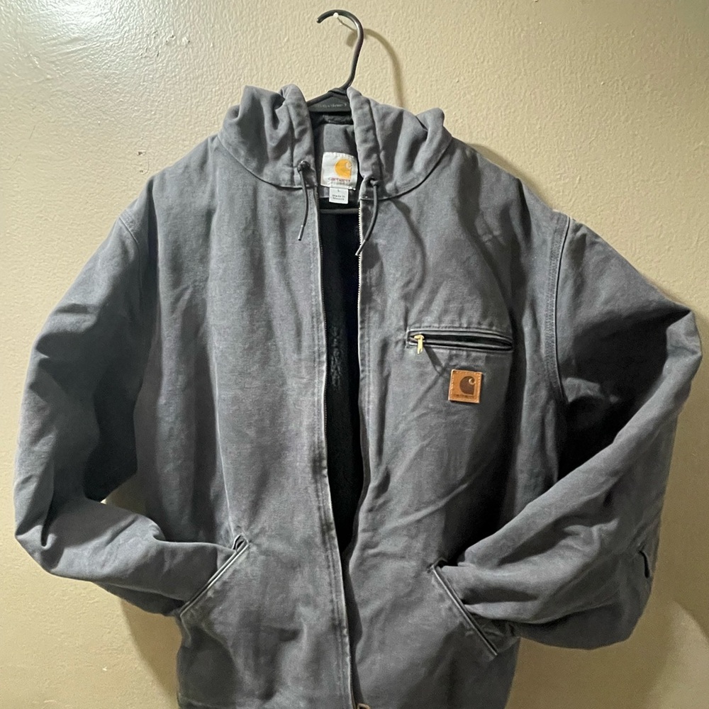 Vintage Carhartt Charcoal Full-Zip Hoodie